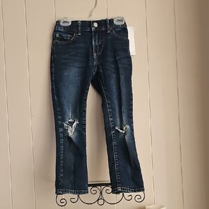 GAP Skinny Jeans Kids 6 Dark Wash Ripped Distressed Stretch Denim